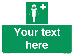 Custom Safety Shower Sign